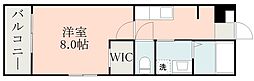 鹿児島市電2系統 市役所前駅 徒歩8分の賃貸マンション 2階1Kの間取り