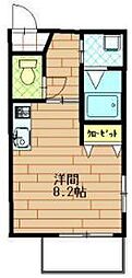 鹿児島市電2系統 加治屋町駅 千石馬場下車 徒歩4分の賃貸マンション 3階ワンルームの間取り