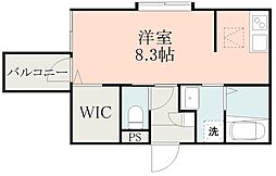 キャッスルM ワンルームの間取図画像