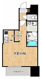 シャイニング上荒田 ワンルームの間取図画像