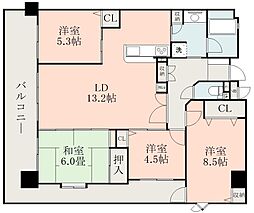 シティコア西鹿児島 4LDKの間取図画像