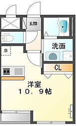 フォレストクレイン ワンルームの間取図画像