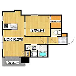 メイヒルズ 1LDKの間取図画像
