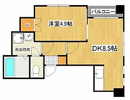 ポートタウン35 1DKの間取図画像