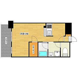 マーベラスコート ワンルームの間取図画像