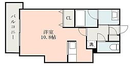 さくらヒルズ樋之口参番館 ワンルームの間取図画像