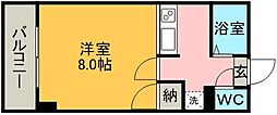 Cosmo郡元 1Kの間取図画像
