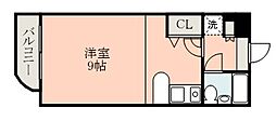 カーサデリカ ワンルームの間取図画像