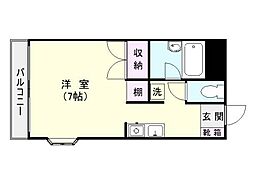 ウイングヒル ワンルームの間取図画像