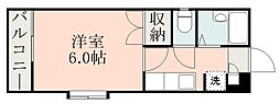 N・D・L春日 1Kの間取図画像