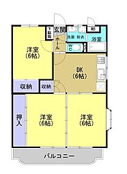 JR日豊本線 竜ケ水駅 吉野無線下車 7.7kmの賃貸マンション 1階3DKの間取り