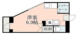 田上中央ビル 1Kの間取図画像
