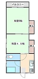ハイツ勝本 2Kの間取図画像