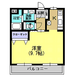 JR指宿枕崎線 坂之上駅 徒歩6分の賃貸マンション 1階1Kの間取り