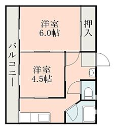 ティダハイム 2Kの間取図画像