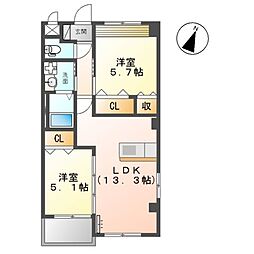 バス 天神山北口下車 徒歩6分 2階/-