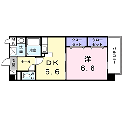 JR指宿枕崎線 慈眼寺駅 徒歩12分の賃貸マンション 1階1DKの間取り