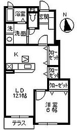 JR指宿枕崎線 五位野駅 バス15分 影原下車 徒歩15分の賃貸アパート 1階1LDKの間取り