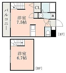 プレファランス鷹師 1LDKの間取図画像