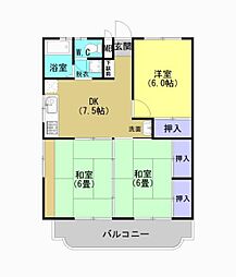 JR日豊本線 竜ケ水駅 帯迫下車 8.3kmの賃貸マンション 1階3DKの間取り