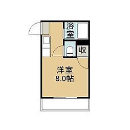 ビッグバーンズマンションシーサイド ワンルームの間取図画像