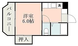 居川ビル 1Kの間取図画像
