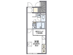 JR指宿枕崎線 五位野駅 徒歩15分の賃貸アパート 1階1Kの間取り