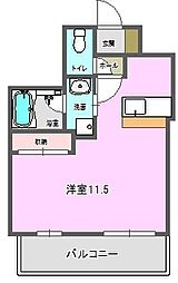 JR鹿児島本線 鹿児島中央駅 徒歩7分の賃貸マンション 2階ワンルームの間取り
