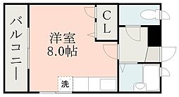 ユーフォリア ワンルームの間取図画像