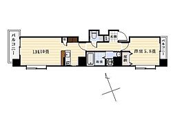 ネオアクシス中央町 1LDKの間取図画像