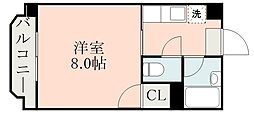 パークハイム鈴木 1Kの間取図画像