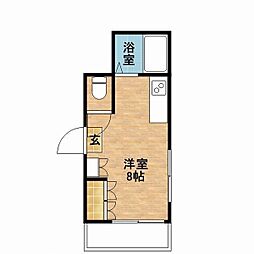 ビッグバーンズマンション ワンルームの間取図画像