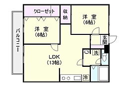 間取図画像 2LDK