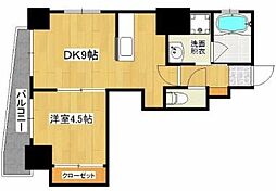 鹿児島市電2系統 水族館口駅 水族館口下車 徒歩2分の賃貸マンション 2階1DKの間取り