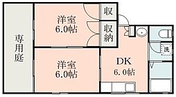 ファミールA 2DKの間取図画像