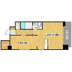 シャトル21小松原 1LDKの間取図画像