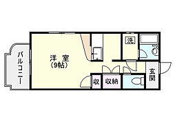 高麗館 ワンルームの間取図画像