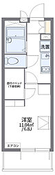 レオパレス上荒田町 1Kの間取図画像