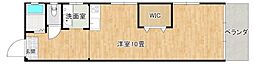 パーククロスビル ワンルームの間取図画像