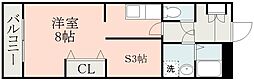 N'Sグランデール ワンルームの間取図画像
