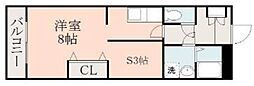 N'Sグランデール ワンルームの間取図画像