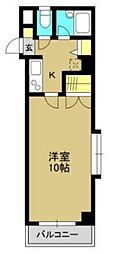 ラピュタ 1Kの間取図画像