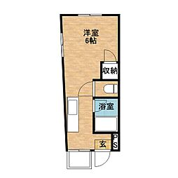 メゾンMH ワンルームの間取図画像