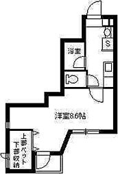 TOWNCOURT荒田 1Kの間取図画像