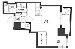 エスカーザ荒田 ワンルームの間取図画像
