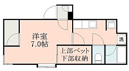 TOWNCOURT荒田 1Kの間取図画像