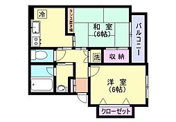 マンションM 2Kの間取図画像