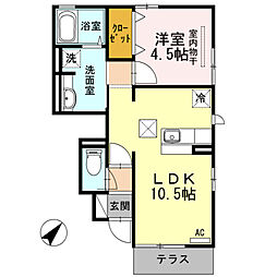 HararanCastle 1LDKの間取図画像