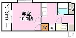 サニーハイツ 1Kの間取図画像