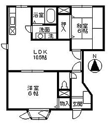 ジュウェルT 2LDKの間取図画像